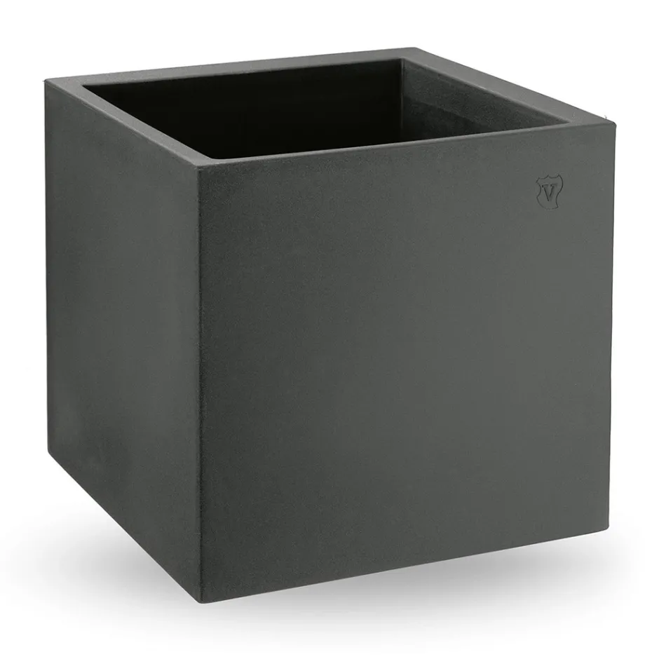 Vase in kubischer Form aus farbigem Polyethylen Made in Italy - Tonello Viadurini