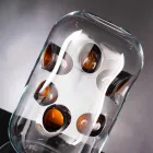 Vase aus mundgeblasenem Muranoglas mit farbigen Details Made in Italy - Trapani Viadurini