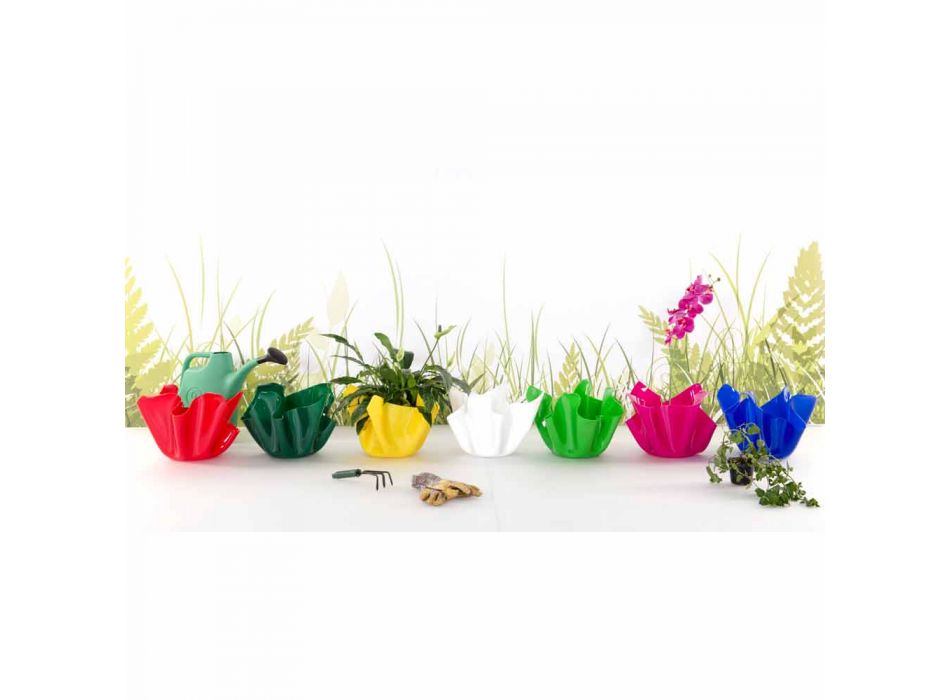 Pina Grün Indoor / Outdoor Mehrzweck-Vase, modernes Design in Italien hergestellt Viadurini
