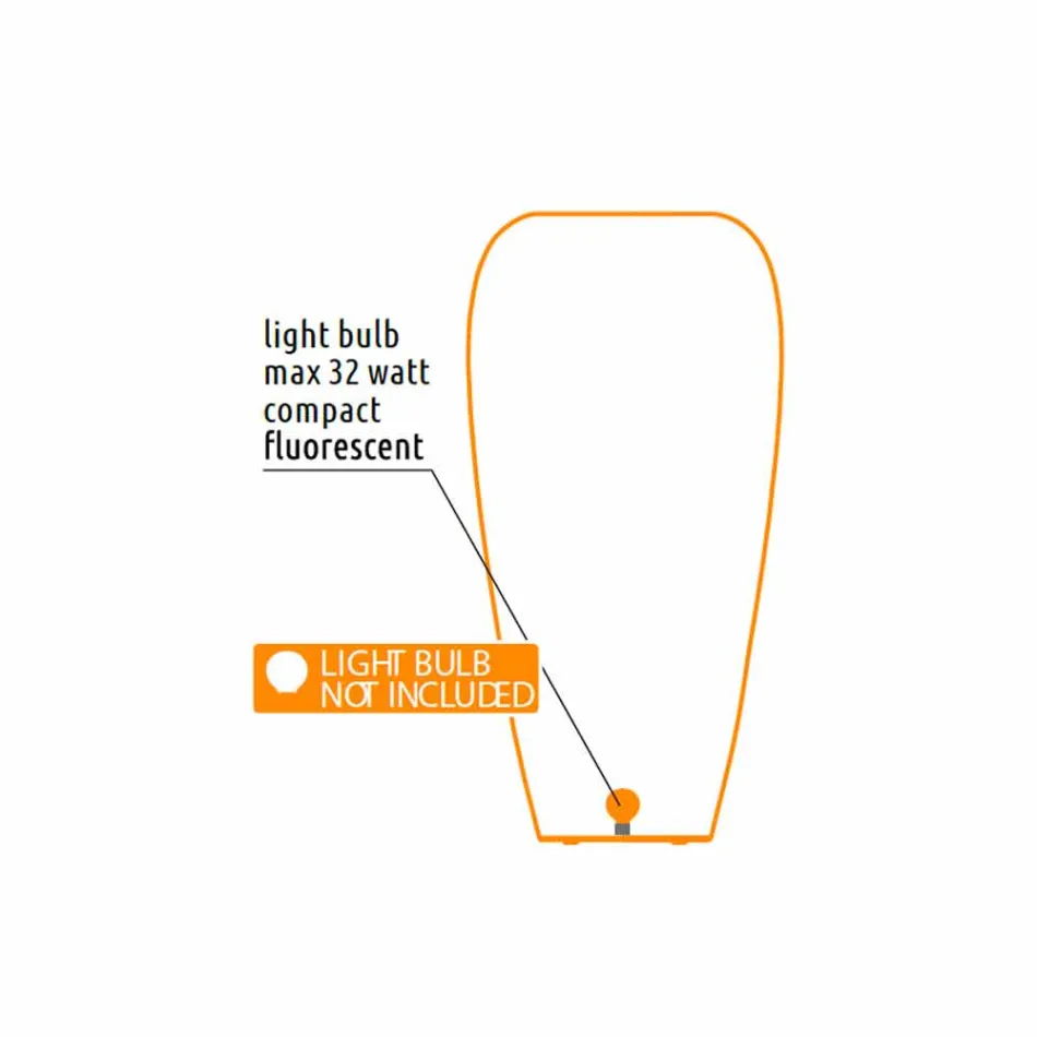 Modernes Design Leuchtende Außenvase aus Polyethylen, 2 Stück - Haut von Myyour Viadurini
