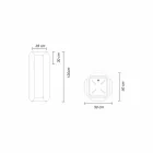 Leuchtende Vase aus Kunststoff für Außen oder Innen, 3 Dimensionen - Gem von Myyour Viadurini