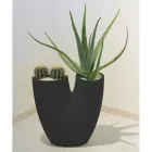 Moderne farbige Gartenvase aus Polyethylen Made in Italy - Flowes Viadurini