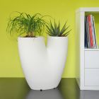 Moderne farbige Gartenvase aus Polyethylen Made in Italy - Flowes Viadurini