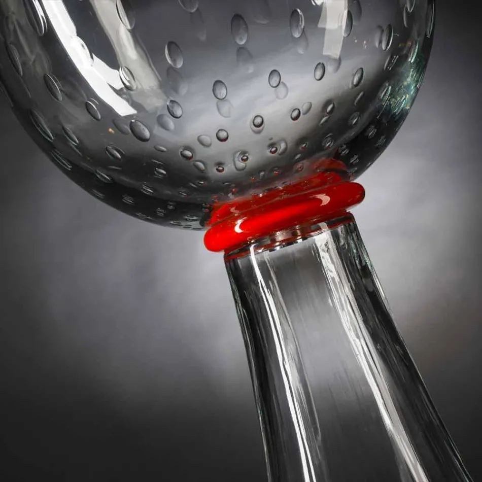 Moderne transparente Vase aus geblasenem Muranoglas Made in Italy - Copernicus Viadurini