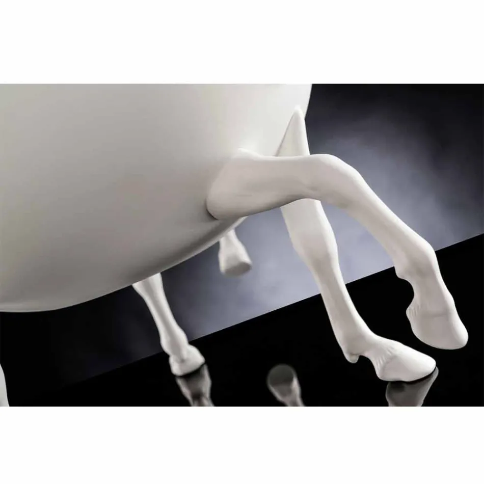 Ziervase für den Innenbereich aus weißer Keramik oder 24 Karat Gold Made in Italy - Jacky Viadurini