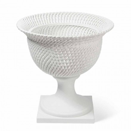 Dekorative Keramikvase für den Innenbereich, handgefertigt in Italien - Napoleon Viadurini