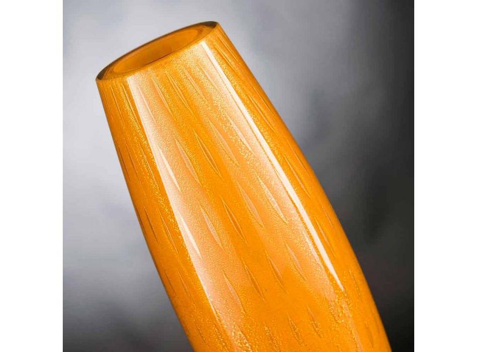 Farbige Ziervase aus geblasenem Muranoglas Made in Italy - Asper Viadurini