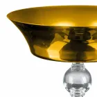 Ornamentale Vase aus Gold und transparentem mundgeblasenem Glas Made in Italy - Delfino Viadurini