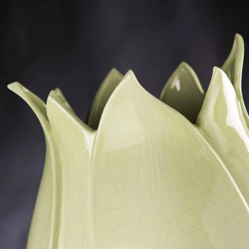 Moderne dekorative Vase aus farbiger Keramik, handgefertigt in Italien - Onyx Viadurini