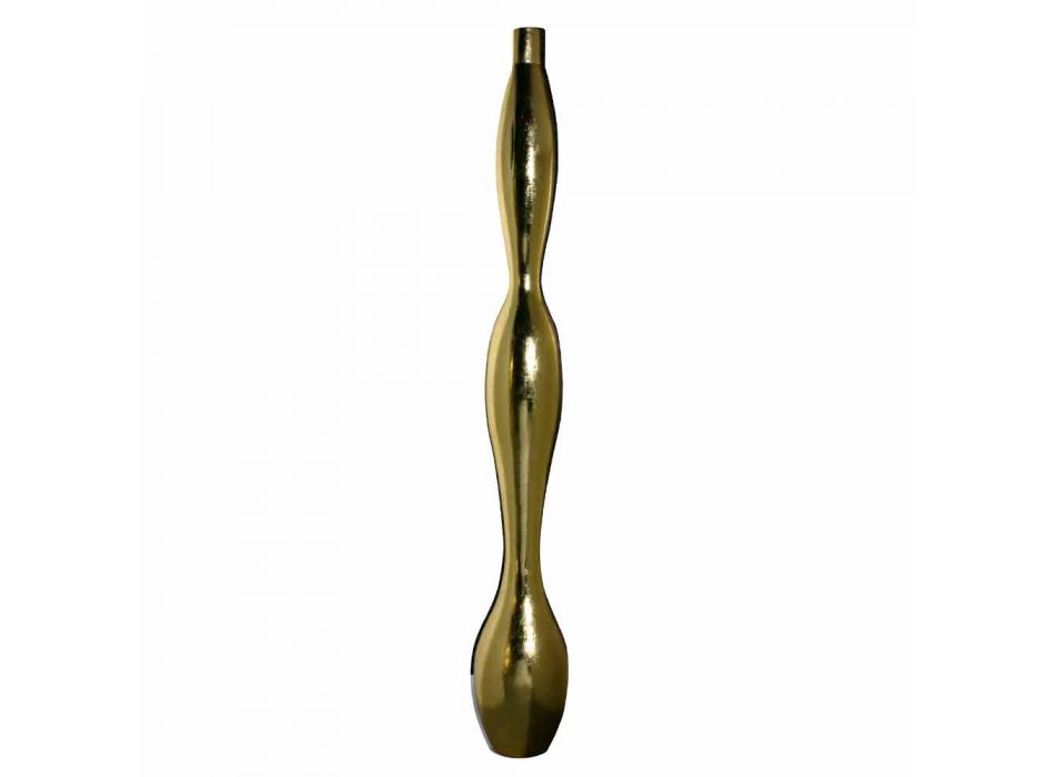 Indoor-Vase in Harz-Gold- oder Blattsilber-Finish Made in Italy - Quarto Viadurini