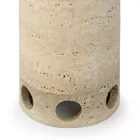 Zylindrische Vase/Kerzenhalter aus Satinmarmor Made in Italy - Shoyo Viadurini