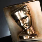 Moderne rechteckige Vase aus farbiger Keramik, handgefertigt in Italien - Lucas Viadurini