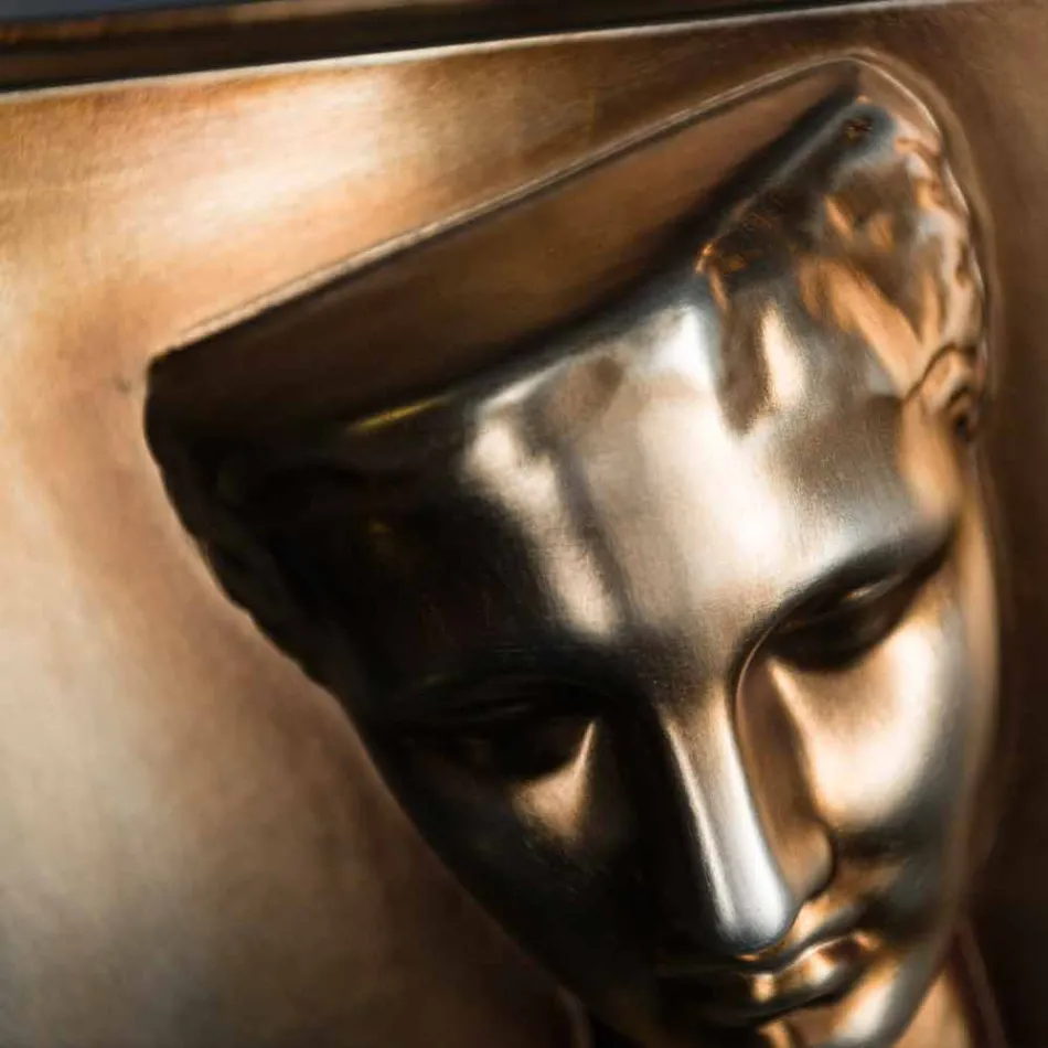 Moderne rechteckige Vase aus farbiger Keramik, handgefertigt in Italien - Lucas Viadurini