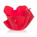 Rote Vase für drapiertes Design im Innen- und Außenbereich Pina, made in Italy