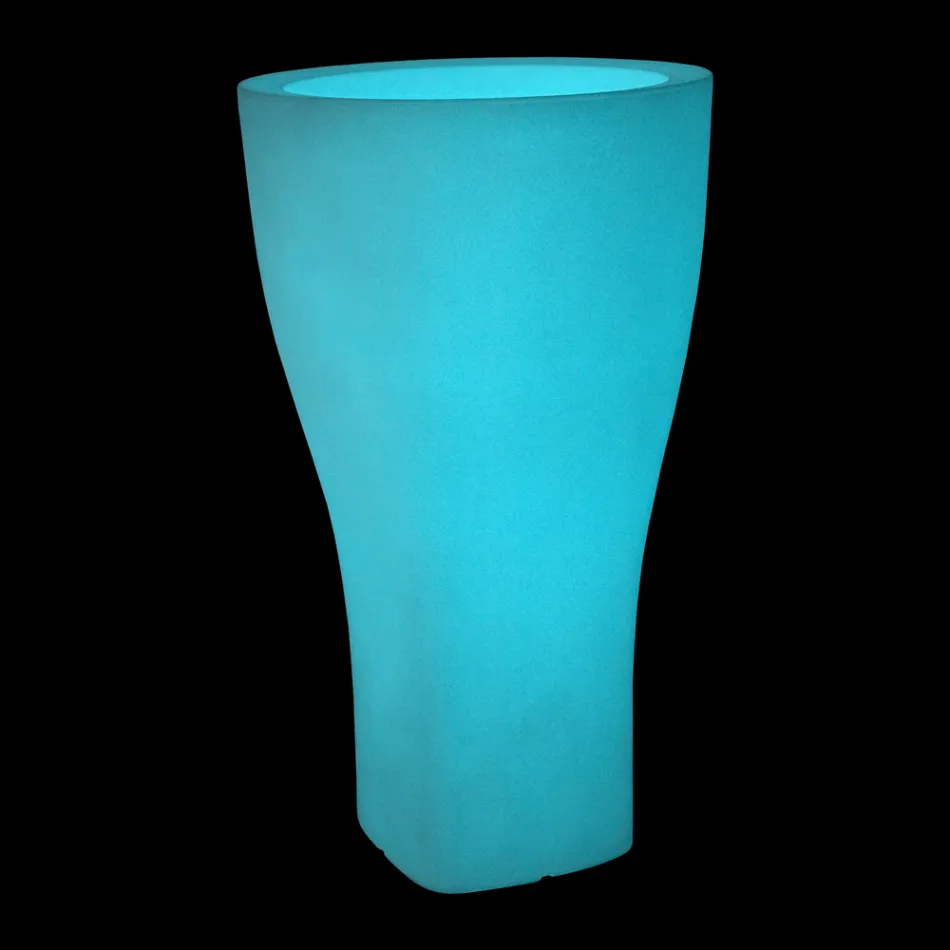 Runder farbiger Gartentopf aus Polyethylen Made in Italy - Tremont Viadurini