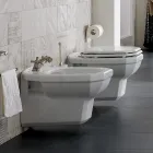 Weiße Keramik-Hängevase im klassischen Stil, Made in Italy - Nausica Viadurini