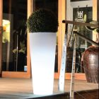 Runde Fluofarbene Gartenvase mit Licht Made in Italy - Avanas Viadurini