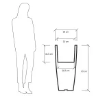 Runde Fluofarbene Gartenvase mit Licht Made in Italy - Avanas Viadurini