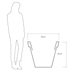 Runde farbige Gartenvase oder mit Beleuchtung Made in Italy - Avanas Viadurini