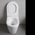 Boden-WC mit schmalem Soft-Close-Sitz aus weißer Keramik - Salice Viadurini