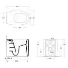 Stand-WC aus Keramik in verschiedenen Farben, Made in Italy - Girl Viadurini