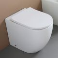 Boden-WC mit Soft-Close-Sitz aus weißer Keramik - Elm