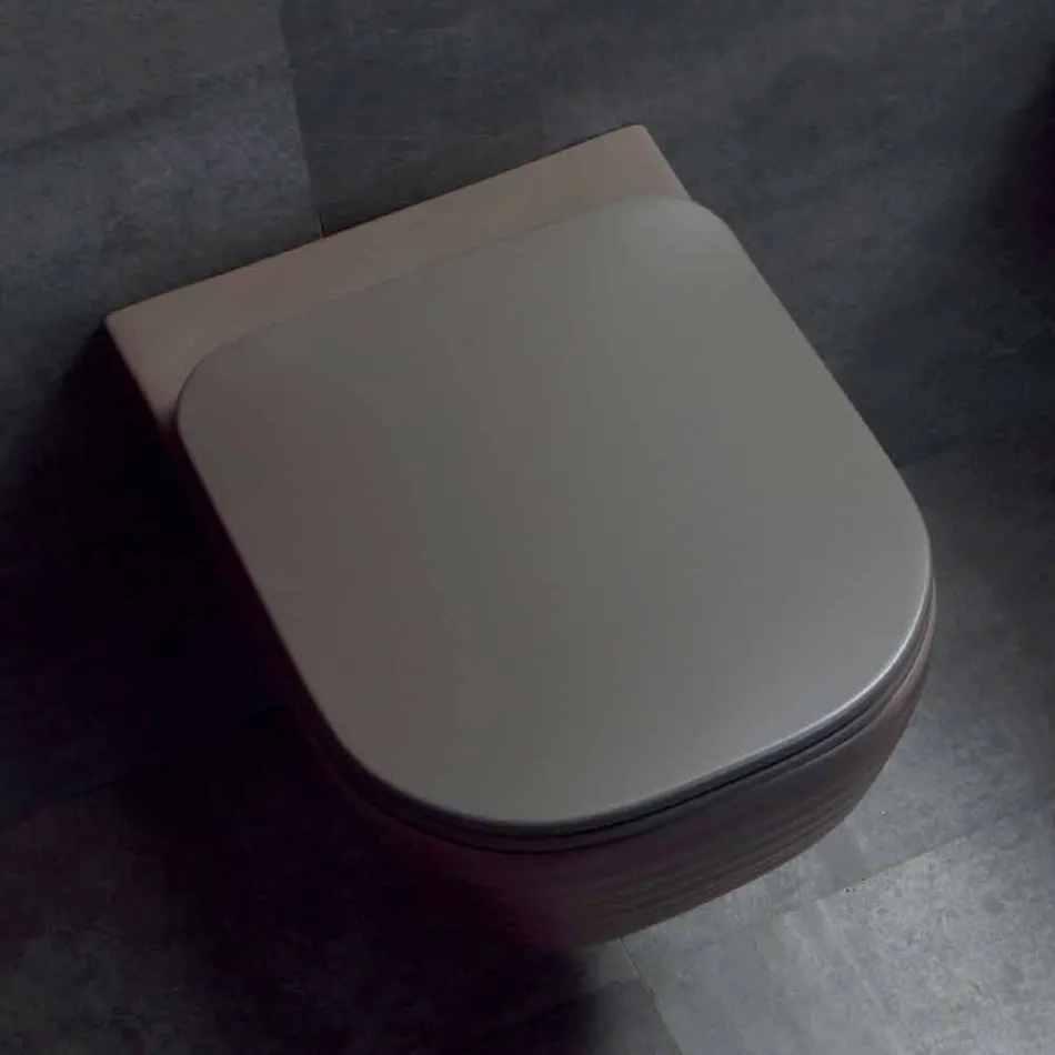 Modernes Hänge-WC aus weißer Keramik oder farbigem Trabia Viadurini