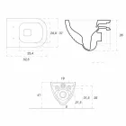Modernes Hänge-WC aus weißer Keramik oder farbigem Trabia Viadurini