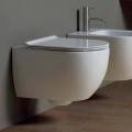 Moderne hängende Toilettenschüssel aus Keramik Design Star 50x35 Italy