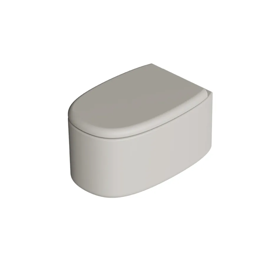 Wandhängende Toilettenschüssel aus Keramik in verschiedenen Farben Made in Italy - Mädchen Viadurini