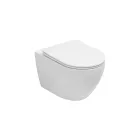 Wandhängendes, spülrandloses WC mit Soft-Close-Keramiksitz – Juniper   Viadurini