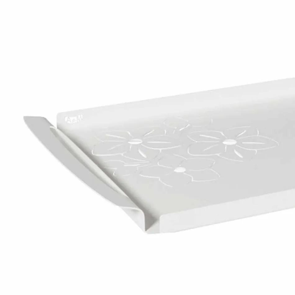 Serviertablett mit Blumen in Weiß, Blau oder Schlammeisen - Marken Viadurini