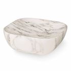 Design-Tablett aus weißem Carrara-Marmor Arabescato Made in Italy - Rock Viadurini