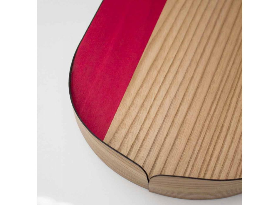 Modernes rechteckiges Tablett aus echtem Naturholz Made in Italy - Stan Viadurini