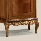 Klassische Vitrine aus weißem Nussbaumholz oder Mokkaholz Made in Italy - Chantilly Viadurini