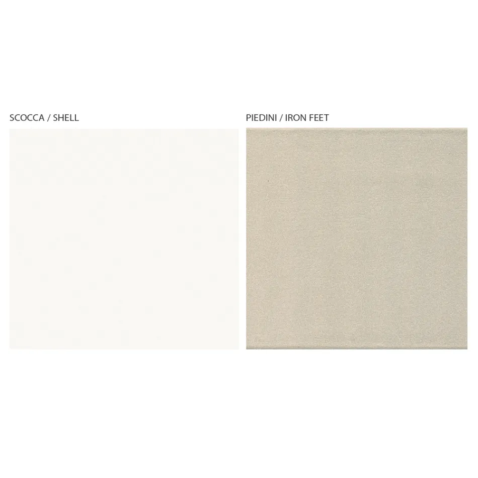 Wohnzimmervitrine mit 1 Tür in Weiß und Canaletto-Finish, hergestellt in Italien – Gerd Viadurini