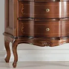 Wohnzimmervitrine 1 Tür und 2 Holzschubladen Made in Italy - Leonor Viadurini