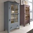 Vitrine Wohnzimmer aus massivem Tannenholz, vollständig in Italien hergestellt - Pascual Viadurini