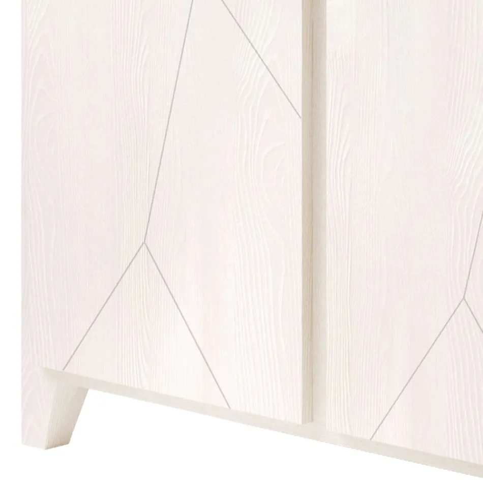 Vitrinenstruktur für das Wohnzimmer aus massivem Tannenholz Made in Italy - Pascual Viadurini