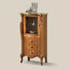 Wohnzimmervitrine mit 1 Glastür und 3 Schubladen Made in Italy - London Viadurini