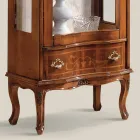 Wohnzimmer Vitrine aus Nussbaum oder weißem Holz mit 1 Tür Made in Italy - Versailles Viadurini