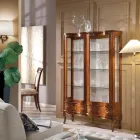 Holzvitrine im klassischen Stil mit Türen und Schubladen Made in Italy - Versailles Viadurini
