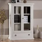 Holzvitrine mit 1 Schublade, 2 Türen und 2 Regalen, hergestellt in Italien – Nanna Viadurini