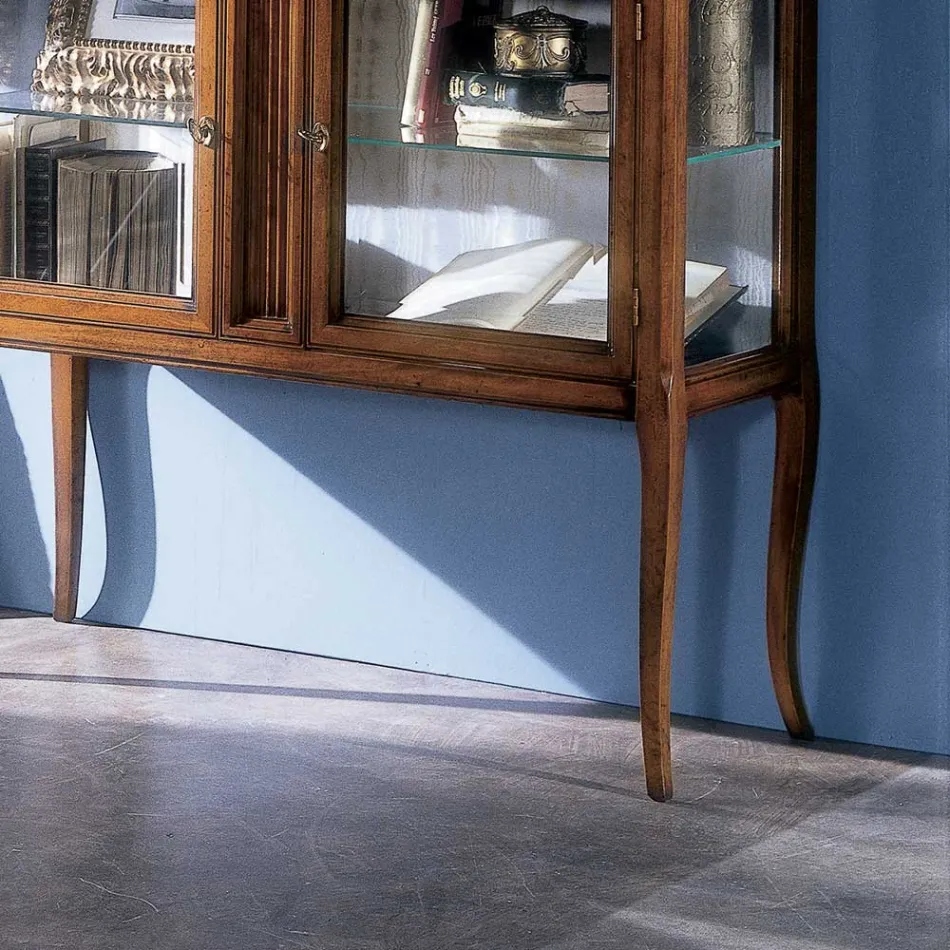 Vitrine aus massivem Toulipier-Holz, hergestellt in Italien – Chantico Viadurini