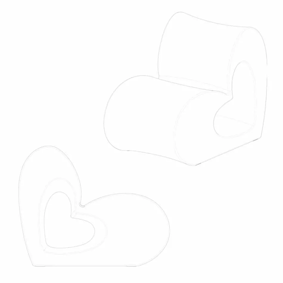 Vondom Agatha moderner Design-Außensessel aus farbigem Polyethylen Viadurini