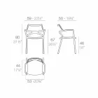 Moderner Gartenstuhl aus Polypropylen von Vondom Delta Viadurini