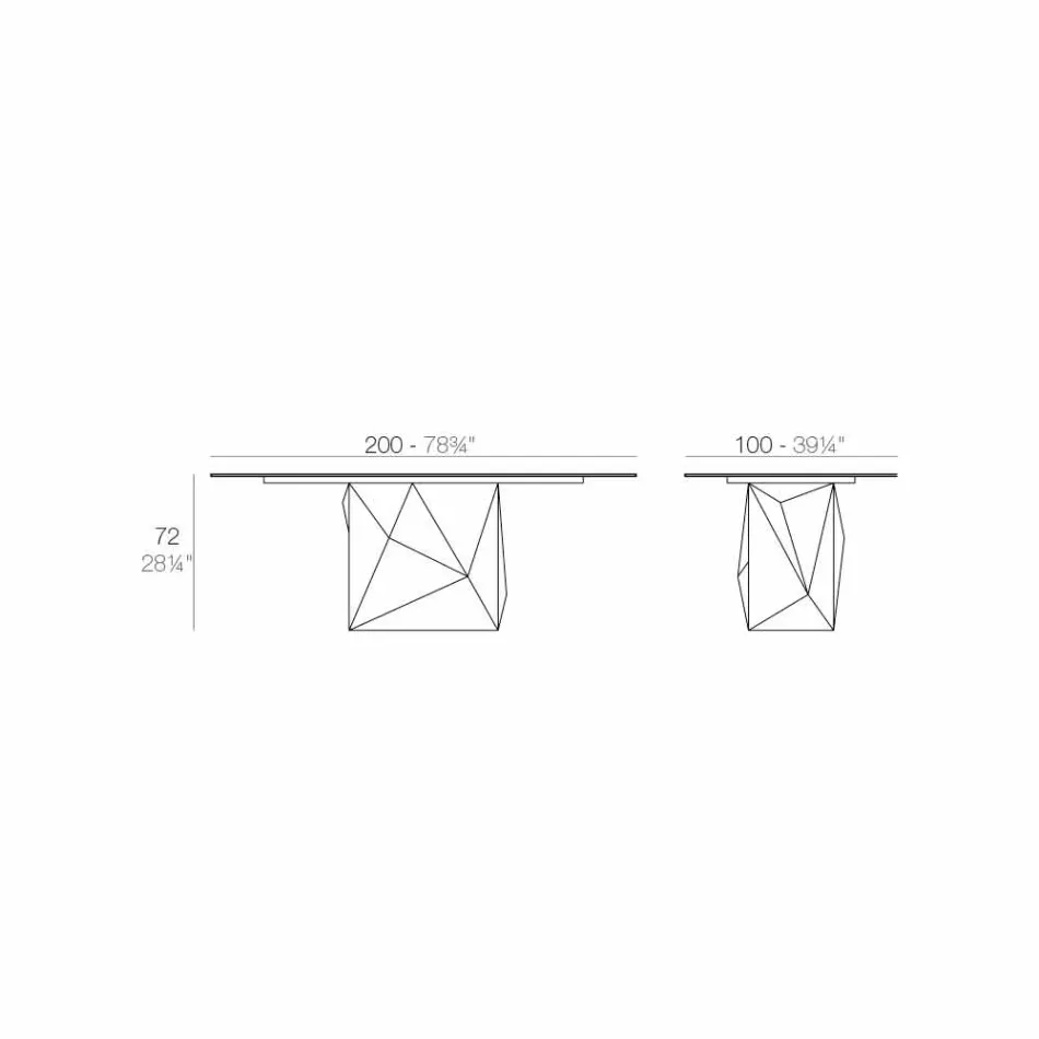Vondom Faz weiß lackierter Gartentisch L200xP100cm Design Viadurini