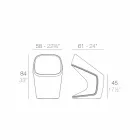 Vondom Ufo Gartenstuhl im modernen weißen Design Viadurini