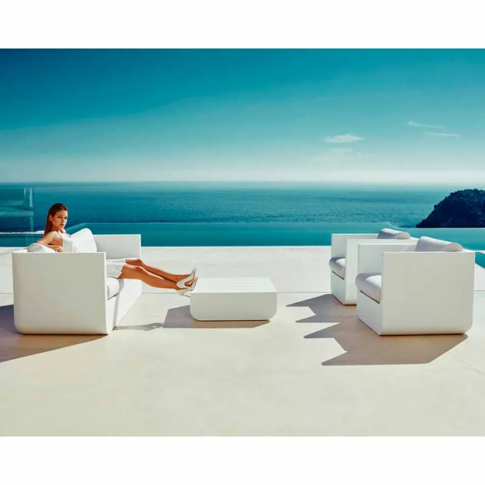 Vondom Ulm Outdoor Lounge mit modernem weißen Design Viadurini