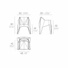 Vondom Voxel bunter Gartenstuhl mit modernem Design Viadurini